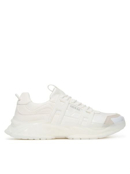 Guess Sneakersy 178499 Biały. Białe buty sportowe na co dzień męskie Guess, m, z aplikacjami, ze skóry, bez ramiączek, bez kaptura. Za 449.99 zł.