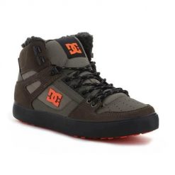 Buty do chodzenia męskie DC Pure Hightop WC Wnt. Zielone buty trekkingowe męskie DC Shoes, bez wzorów, ze skóry, bez zapięcia, trekkingowe. Za 381.99 zł.