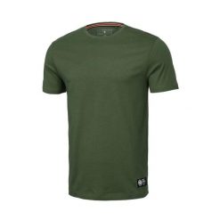 Koszulka sportowa męska Pitbull West Coast No Logo. Zielone t-shirty sportowe męskie PITBULL, l, bez wzorów, casualowe, bez ramiączek. Za 79.99 zł.