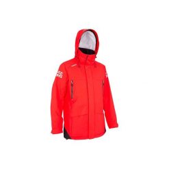 Kurtka żeglarska 500 męska. Czerwone kurtki męskie TRIBORD, z materiału. Za 399.99 zł.