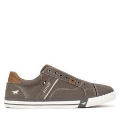 Trampki Mustang. Szare trampki męskie Mustang, bez wzorów, bez zapięcia. Za 229.99 zł.