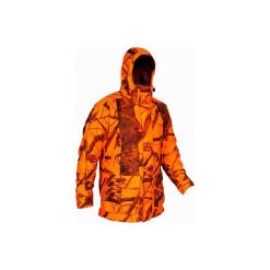 Kurtka myśliwska Sibir 300 CAMOFLUO. Brązowe kurtki męskie SOLOGNAC, z materiału. Za 499.99 zł.