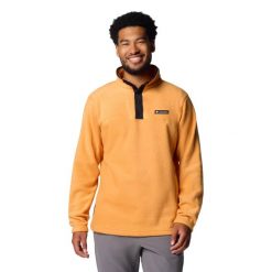 Bluza męska Columbia Steens Mountain Half Snap. Brązowe bluzy nierozpinane męskie Columbia, m, bez wzorów, sportowe, bez ramiączek, bez kaptura. Za 139.99 zł.