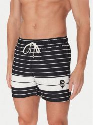 Champion Szorty kąpielowe 221043 Czarny Regular Fit. Czarne kąpielówki męskie CHAMPION, m, bez wzorów, z syntetyku. Za 129.99 zł.