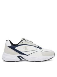 Calvin Klein Jeans Sneakersy Retro Tennis Low Knit Mix YM0YM01310 Biały. Białe buty sportowe na co dzień męskie Calvin Klein Jeans, m, bez wzorów, z jeansu, retro, bez ramiączek, bez kaptura. Za 279.99 zł.