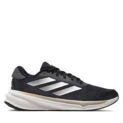Buty do biegania adidas. Czarne buty do biegania męskie ADIDAS, bez wzorów, bez zapięcia, do biegania. Za 299.99 zł.