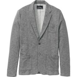 Marynarka z dzianiny dresowej Slim Fit bonprix dymny szary melanż. Marynarki męskie marki bonprix. Za 199.99 zł.