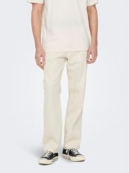 Only & Sons Jeansy 22025917 Biały Loose Fit. Białe jeansy męskie Only & Sons, bez wzorów, z bawełny. Za 179.99 zł.