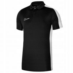 Męska Koszulka Polo Academy DriFIT. Czarne koszulki polo męskie Nike, m, bez wzorów, sportowe, bez kołnierzyka, bez ramiączek. Za 185.99 zł.