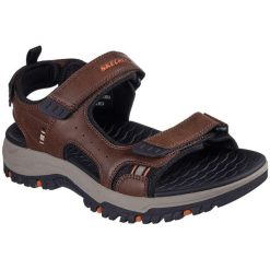 Sandały Skechers Prewitt - Rigdon, Mężczyźni. Brązowe sandały męskie Skechers, ze skóry ekologicznej, bez zapięcia. Za 390.00 zł.