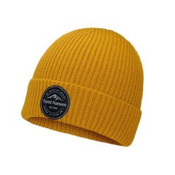 Czapka Beanie Unisex Fjord Nansen Legacy. Żółte czapki męskie Fjord Nansen, bez wzorów, z dzianiny, sportowe. Za 94.49 zł.