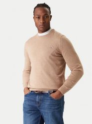 Gant Sweter 8030561 Beżowy Regular Fit. Brązowe kardigany męskie Gant, bez wzorów, z bawełny, bez kołnierzyka, bez ramiączek. Za 529.99 zł.