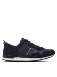 Tommy Hilfiger Sneakersy Iconic Leather Suede Mix Runner FM0FM00924 Granatowy. Niebieskie buty sportowe na co dzień męskie Tommy Hilfiger, m, bez wzorów, ze skóry, bez ramiączek, bez kaptura. Za 329.99 zł.