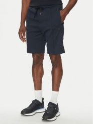 BOSS Szorty sportowe 50537534 Granatowy Relaxed Fit. Niebieskie szorty sportowe męskie Boss, bez wzorów, z bawełny, sportowe. Za 449.99 zł.
