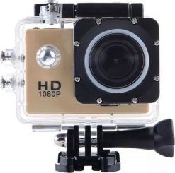 Kamera SJCAM SJ4000 złota. Żółte kamery sportowe SJCAM. Za 256.61 zł.