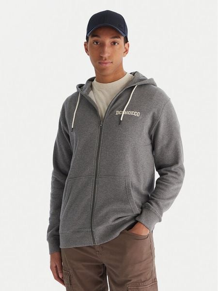 DC Shoes Bluza Baseline ADYFT03389 Szary Regular Fit. Szare bluzy rozpinane męskie DC Shoes, m, bez wzorów, z bawełny, bez ramiączek, bez kaptura. Za 349.99 zł.