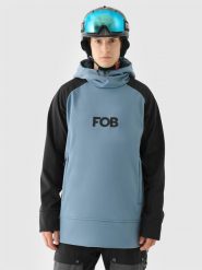 4F Długa bluza snowboardowa z softshellu membrana 5000 męska - granatowa 3XL. Niebieskie bluzy z kapturem męskie 4f, m, bez wzorów, z dzianiny, z kapturem. Za 399.99 zł.