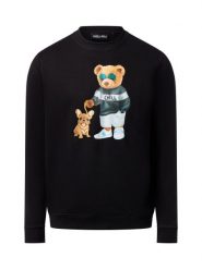 Chill Pill Bluza męska - Chill Dog Bear Mężczyźni Materiał dresowy czarny|wielokolorowy nadruk, S. Czarne bluzy nierozpinane męskie Chill Pill, m, bez wzorów, z dresówki, bez ramiączek, bez kaptura. Za 249.95 zł.