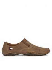 Rieker Półbuty 06350-25 Brązowy. Brązowe codzienne półbuty męskie Rieker, bez wzorów, z nubiku, bez obcasa, bez zapięcia. Za 269.99 zł.