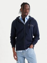 Tommy Hilfiger Bluza Brand Love MW0MW42462 Granatowy Regular Fit. Niebieskie bluzy rozpinane męskie Tommy Hilfiger, m, bez wzorów, z bawełny, bez ramiączek, bez kaptura. Za 529.99 zł.