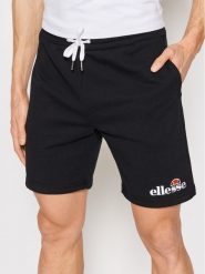 Ellesse Szorty sportowe Silvan SHF09162 Czarny Regular Fit. Czarne szorty sportowe męskie Ellesse, bez wzorów, z bawełny, sportowe. Za 129.99 zł.