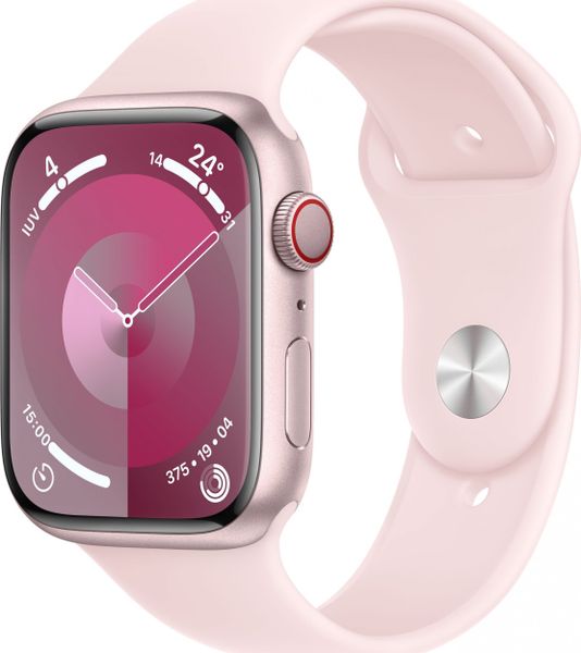 Smartwatch Apple Watch 9 GPS + Cellular 45mm Pink Alu Sport M/L Różowy (MRML3QP/A). Czerwone zegarki smartwatch Apple. Za 1,984.96 zł.