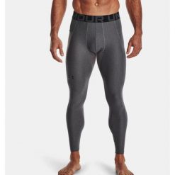 Legginsy termoaktywne męskie UNDER ARMOUR 1361586 szybkoschnące. Szare bielizna termoaktywna męska Under Armour, m, bez wzorów, bez ramiączek. Za 179.99 zł.