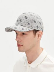 Guess Czapka z daszkiem M5GZ18 WGUE0 Szary. Szare czapki męskie Guess, z aplikacjami, z bawełny. Za 99.99 zł.