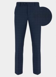PAKO LORENTE – Granatowe spodnie garniturowe P21WF-6G-062-G. Eleganckie spodnie męskie Pako Lorente, bez wzorów, z elastanu, eleganckie. Za 199.99 zł.