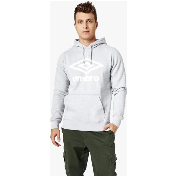 Umbro Bluza Fleece Large Logo Oh Hoodie , szary, rozmiar XL. Szare bluzy nierozpinane męskie Umbro, m, bez wzorów, z bawełny, sportowe, bez ramiączek, bez kaptura. W wyprzedaży za 79.99 zł.