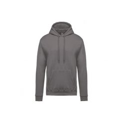Bluza z kapturem Kariban. Szare bluzy nierozpinane męskie KARIBAN, m, bez wzorów, bez ramiączek, z kapturem. Za 146.50 zł.