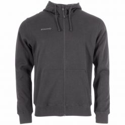 Bluza z kapturem i zamkiem błyskawicznym Stanno Base. Brązowe bluzy rozpinane męskie STANNO, bez wzorów, z bawełny, sportowe, bez ramiączek, z kapturem. Za 246.50 zł.