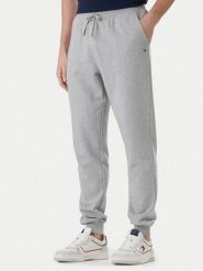 Tommy Hilfiger Spodnie dresowe Essential MW0MW37236 Szary Regular Fit. Szare spodnie dresowe męskie Tommy Hilfiger, bez wzorów, z bawełny. Za 449.99 zł.