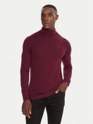 KARL LAGERFELD Golf 655058 554399 Bordowy Regular Fit. Czerwone kardigany męskie KARL LAGERFELD, m, bez wzorów, z wełny, bez ramiączek. Za 639.99 zł.