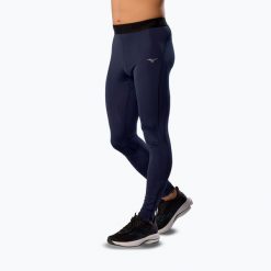 Legginsy do biegania męskie Mizuno Core Impulse Long baritone blue. Niebieskie legginsy męskie Mizuno, m, bez wzorów, do biegania. Za 229.99 zł.