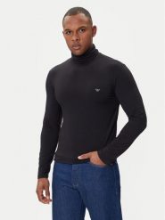 Emporio Armani Underwear Golf EM000388 AF14988 UC001 Czarny Slim Fit. Czarne kardigany męskie Emporio Armani Underwear, m, bez wzorów, bez ramiączek. Za 319.99 zł.