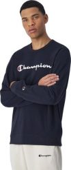 Bluza męska Champion Crewneck Sweatshirt granatowa 220727 BS501 S. Bluzy nierozpinane męskie CHAMPION, m, bez wzorów, bez ramiączek, bez kaptura. Za 346.44 zł.