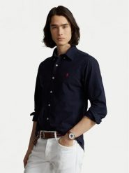 Polo Ralph Lauren Koszula Bsr 710772290 Granatowy Custom Fit. Niebieskie koszule męskie Polo Ralph Lauren, m, bez wzorów, z bawełny, bez kołnierzyka, bez ramiączek. Za 469.99 zł.