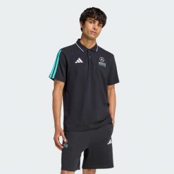Koszulka polo MERCEDES-AMG PETRONAS FORMULA 1 TEAM DNA. Czarne koszulki polo męskie ADIDAS, m, bez wzorów, klasyczne, bez kołnierzyka, bez ramiączek. Za 236.00 zł.