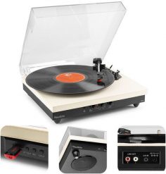ML Gramofon RP113C Audizio wejście/wyjście BT kremowy+ winyl gratis. Białe gramofony fonestar. Za 394.85 zł.