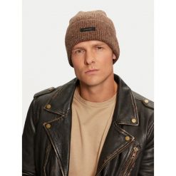 Czapka Calvin Klein. Brązowe czapki męskie Calvin Klein, na zimę, bez wzorów. Za 279.99 zł.