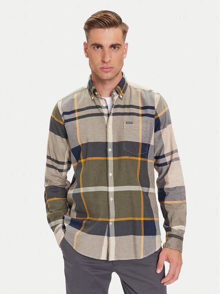 Barbour Koszula Dunoon MSH4980TN16 Zielony Regular Fit. Zielone koszule męskie Barbour, m, bez wzorów, z bawełny, bez kołnierzyka, bez ramiączek. Za 319.99 zł.