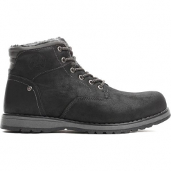 Czarne Trapery Silenced Emotion. Czarne buty zimowe męskie marki Born2be, na jesień, z materiału. Za 149.99 zł.