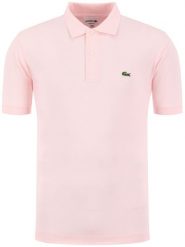 Lacoste Polo L1212 Różowy Classic Fit. Czerwone koszulki polo męskie Lacoste, l, bez wzorów, z bawełny, bez kołnierzyka, bez ramiączek. Za 459.99 zł.