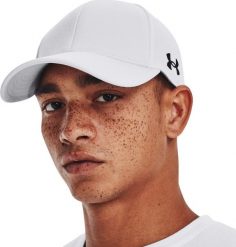 Czapka z daszkiem męska Under Armour Team Blitzing biała 1376702 100 S/M. Białe czapki męskie Under Armour, bez wzorów. Za 78.99 zł.
