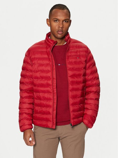 Tommy Hilfiger Kurtka przejściowa MW0MW37634 Czerwony Regular Fit. Czerwone kurtki męskie Tommy Hilfiger, m, bez wzorów, z syntetyku, bez ramiączek, bez kaptura. Za 499.99 zł.