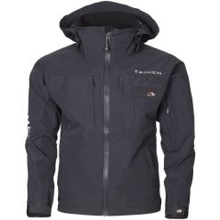Kurtka wędkarska męska Taimen Khovd Fishing. Czarne kurtki męskie TAIMEN, m, bez wzorów, sportowe, bez ramiączek, bez kaptura. Za 799.99 zł.