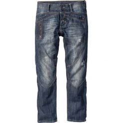 Dżinsy Regular Fit Straight bonprix niebieski "used". Jeansy męskie bonprix. Za 59.99 zł.