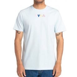 Koszulka sportowa męska RVCA x Zak NOYLE. Niebieskie t-shirty sportowe męskie RVCA, m, bez wzorów, z bawełny, sportowe, bez ramiączek. Za 92.00 zł.