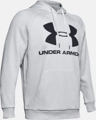 Under Armour Bluza męska Rival Fleece Sportstyle Logo Hoddie szara r. S (1345628 014). Szare bluzy nierozpinane męskie Under Armour, m, bez wzorów, bez ramiączek, bez kaptura. Za 181.31 zł.